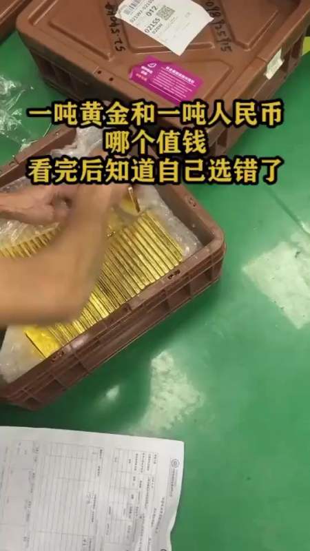 搞笑视频#"一吨黄金"和"一吨人民币"哪个值钱,看完后知道自己选错了
