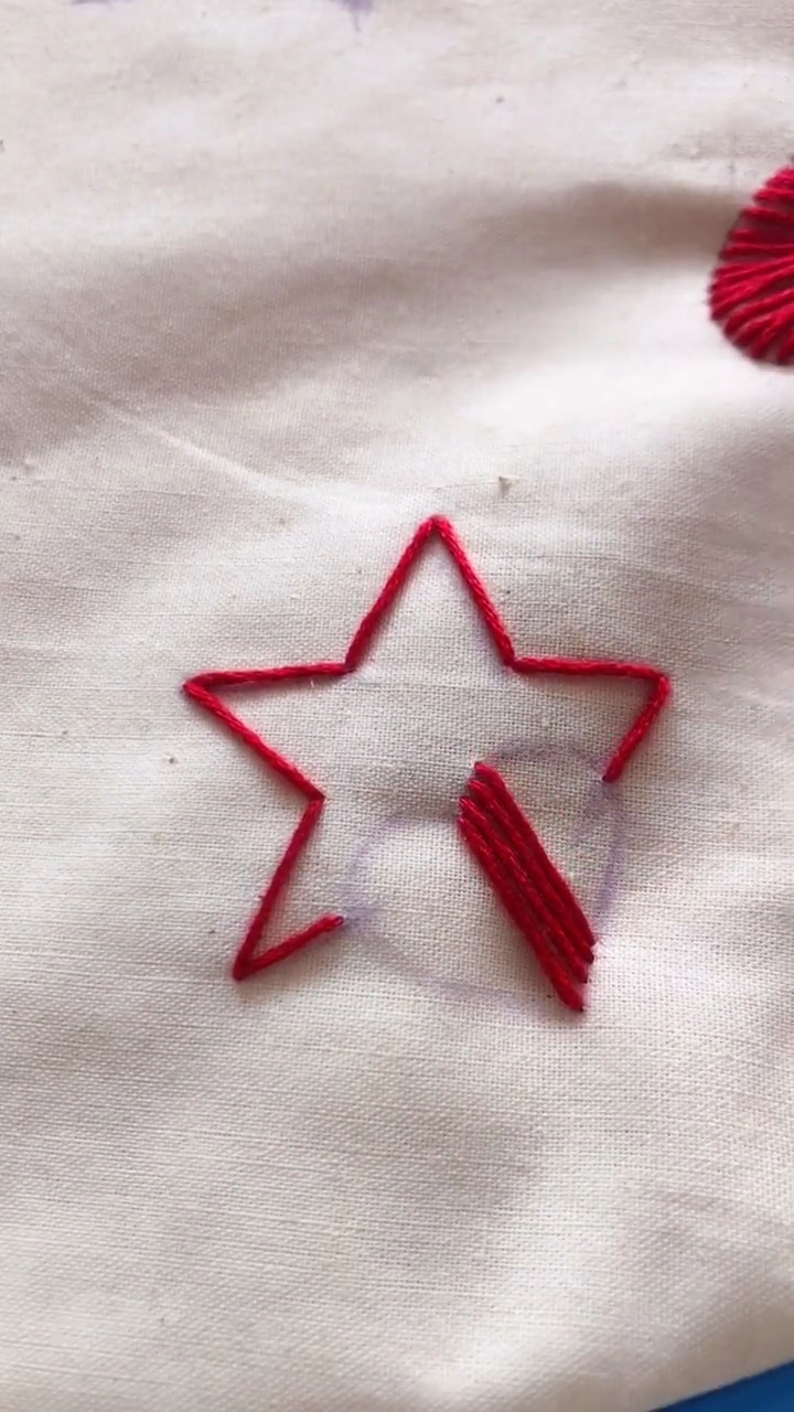五角星的这样绣