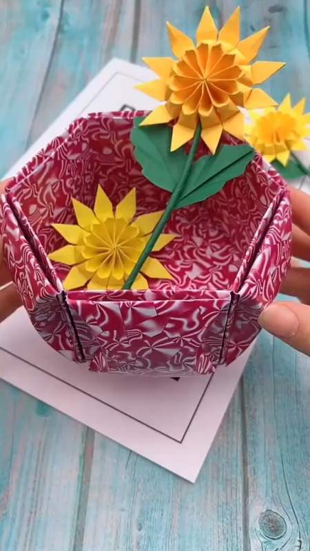 手工制作#缺失的扑克牌别扔了做个美美的收纳盒-全民小视频