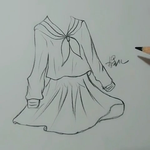 简单校服,我真不是专业的,我只是在传递给你们我个人的画法