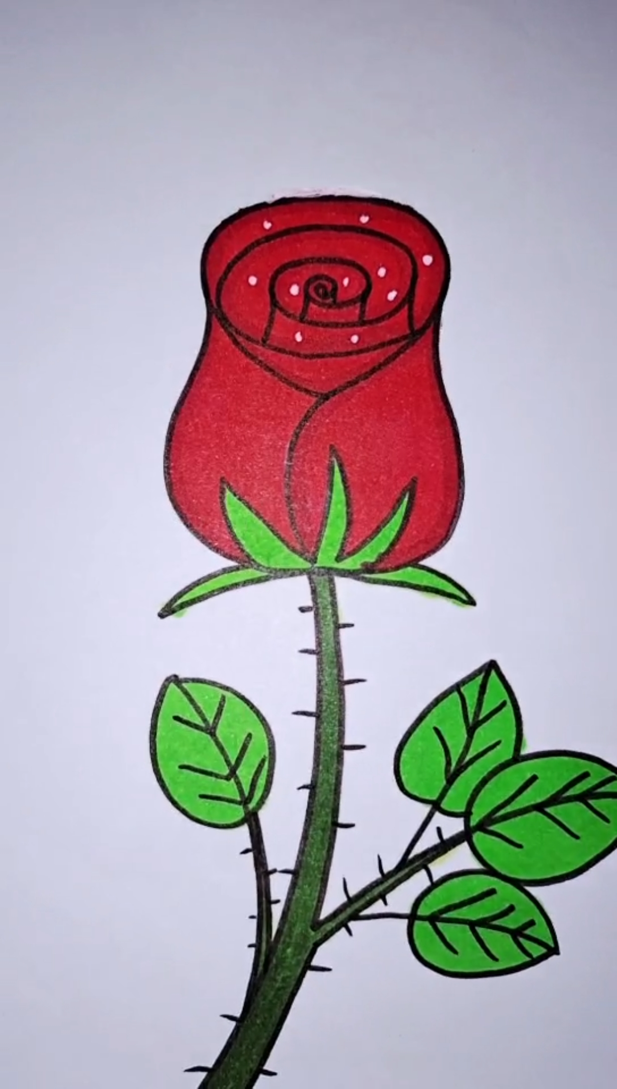 简笔画#玫瑰花简笔画