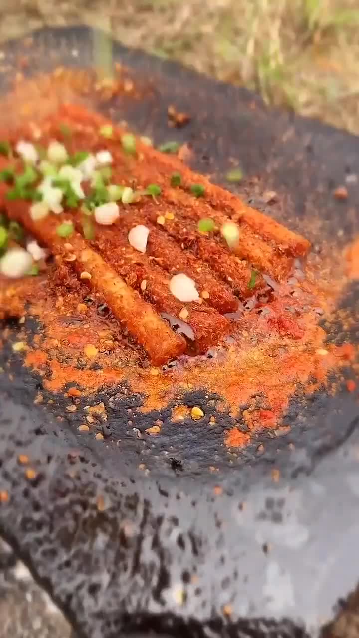 烤完的辣条有点硬!