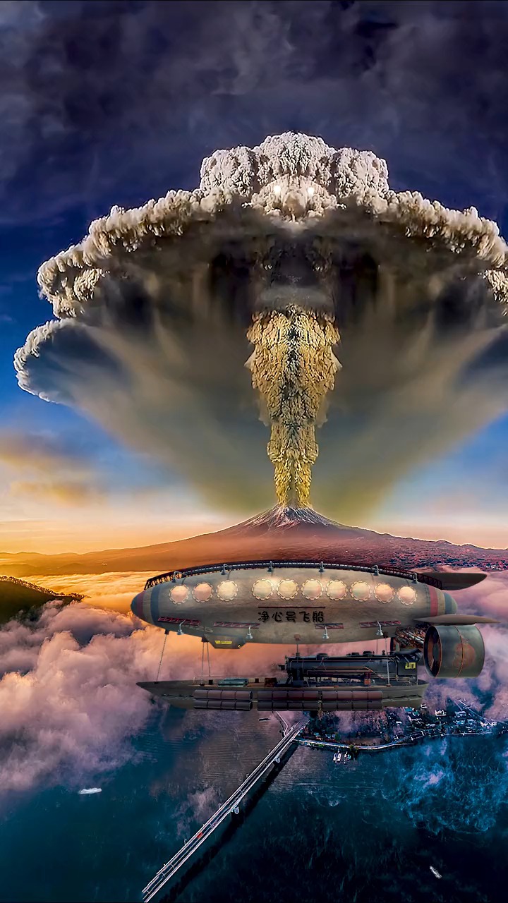 2021富士山喷发图片