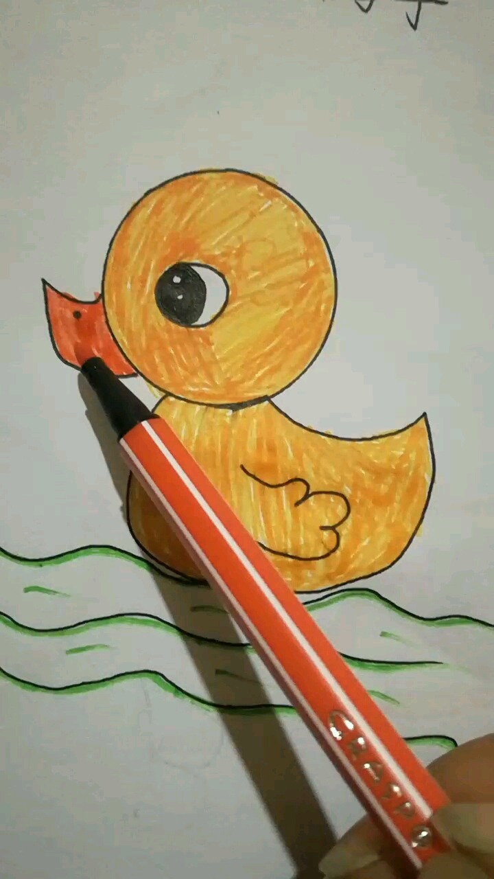 小鸭子涂色3完成