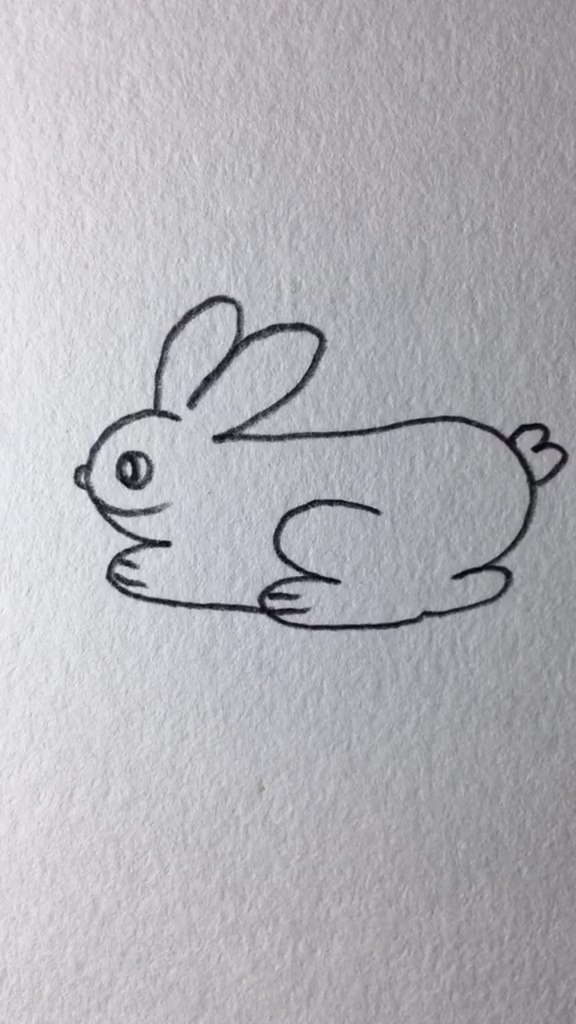 用5个3画小白兔,简单便捷!