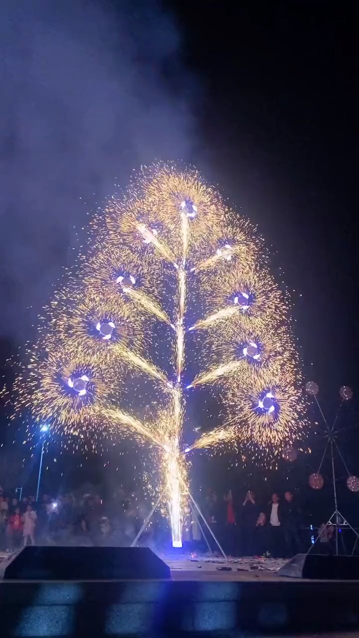 发财树烟花,祝您鸿运当头,牛年大发!