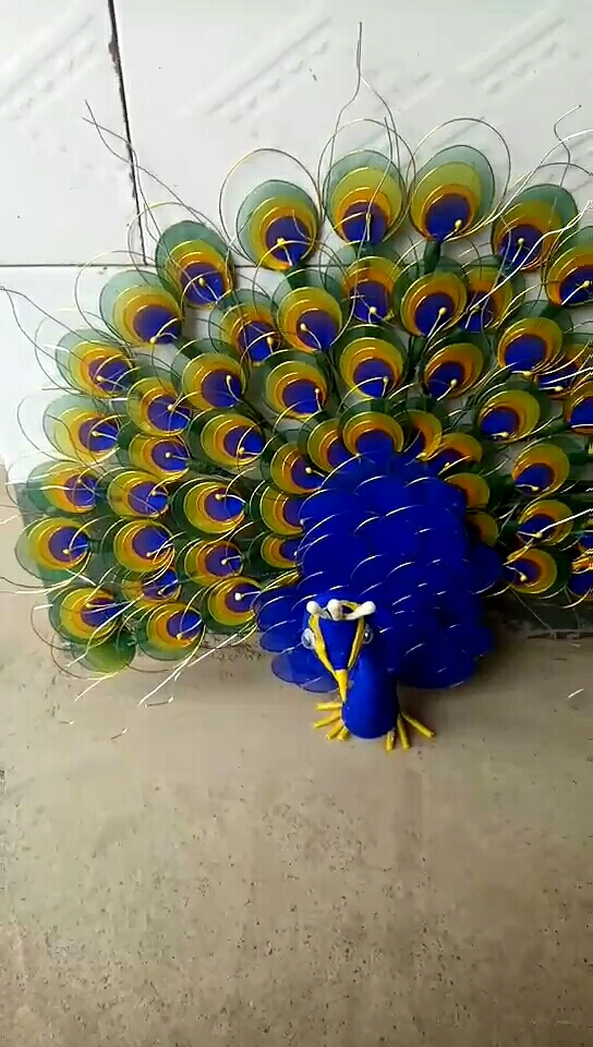 丝网花孔雀开屏,说手工制作,希望朋友们喜欢