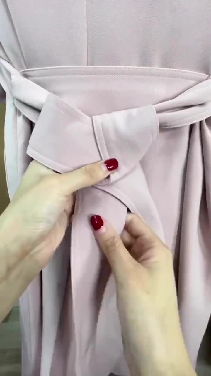 风衣腰带的蝴蝶结系法,快收藏起来试试吧