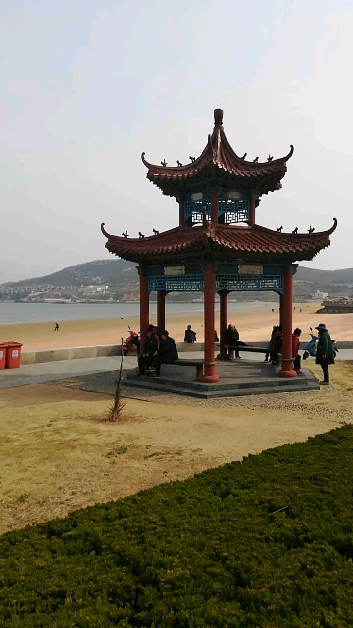 威海金海滩海边实景