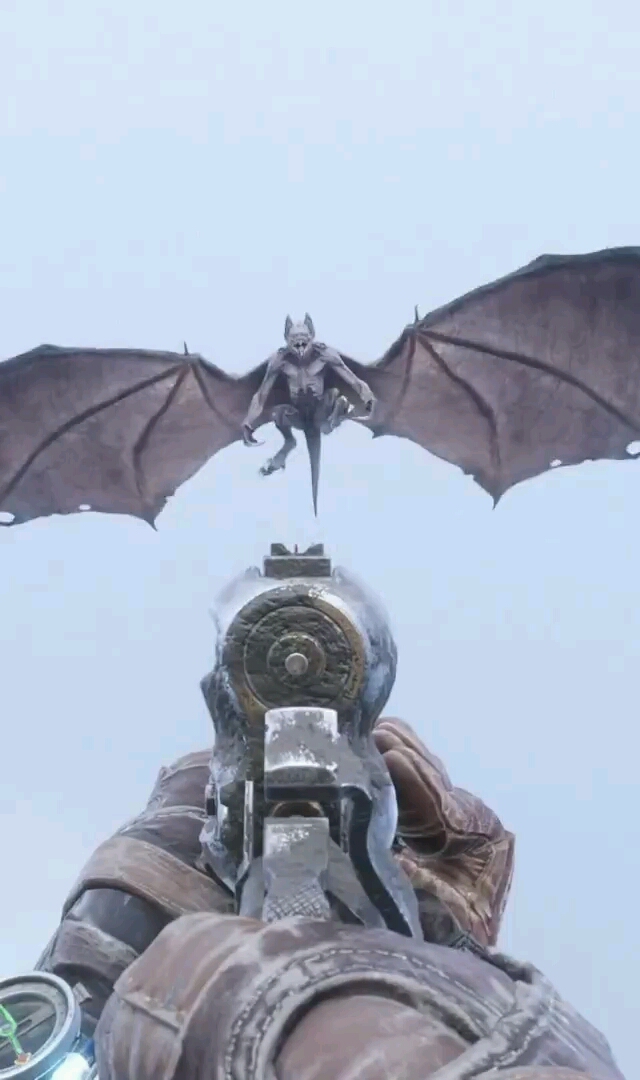 地铁逃离这么大的变异蝙蝠一枪打掉!