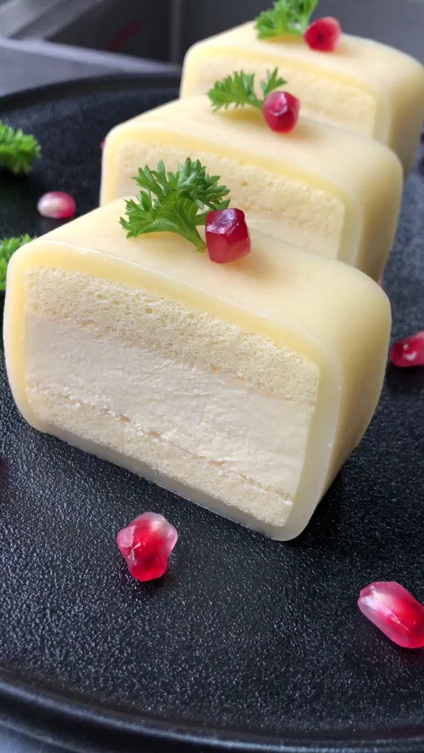 鲜嫩可口的冰皮蛋糕