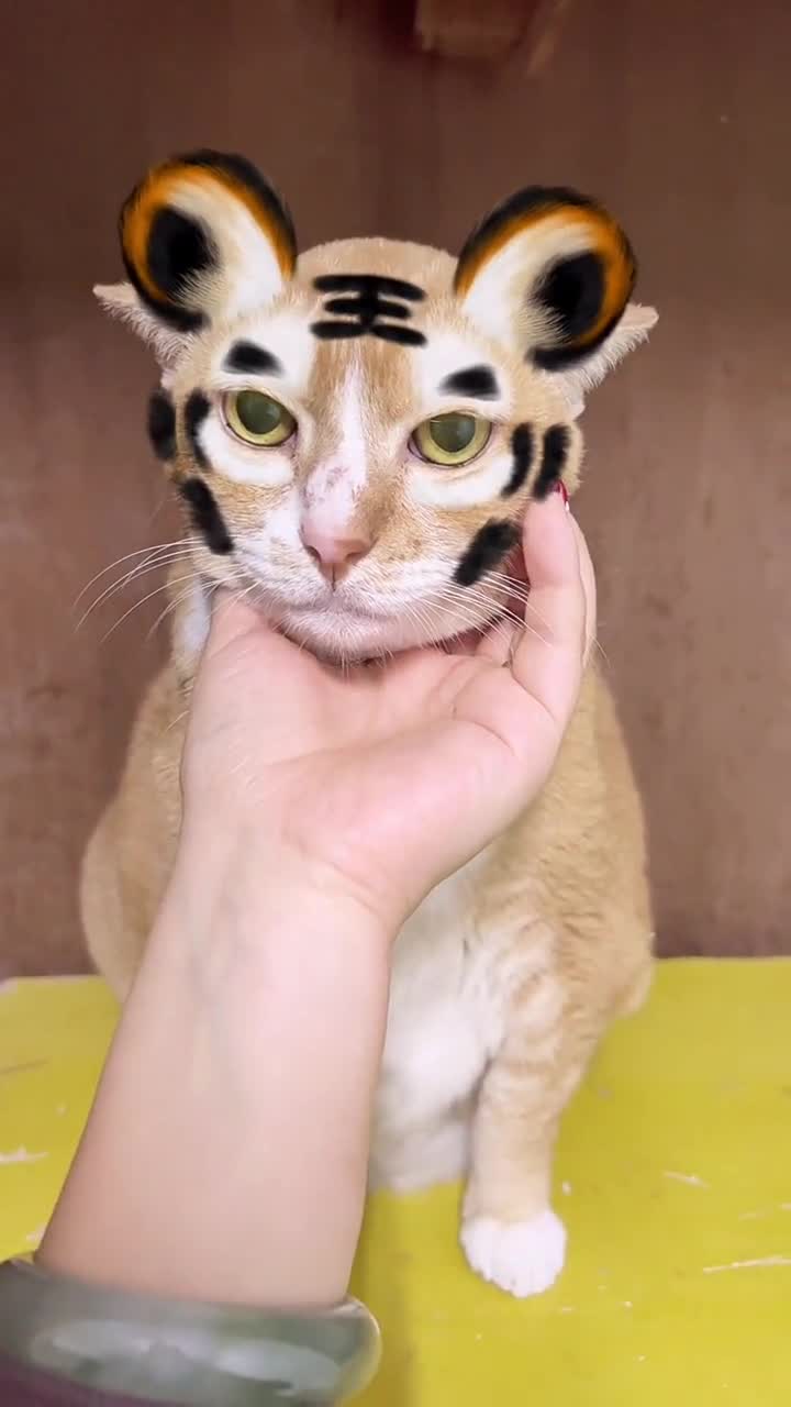 就我们家橘猫这体型说是个老虎宝宝绝对有人信