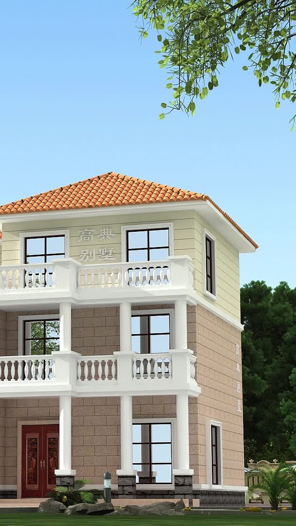 这款别墅配色相对简约时尚,没有过多的装饰,也没有浮夸的造型.