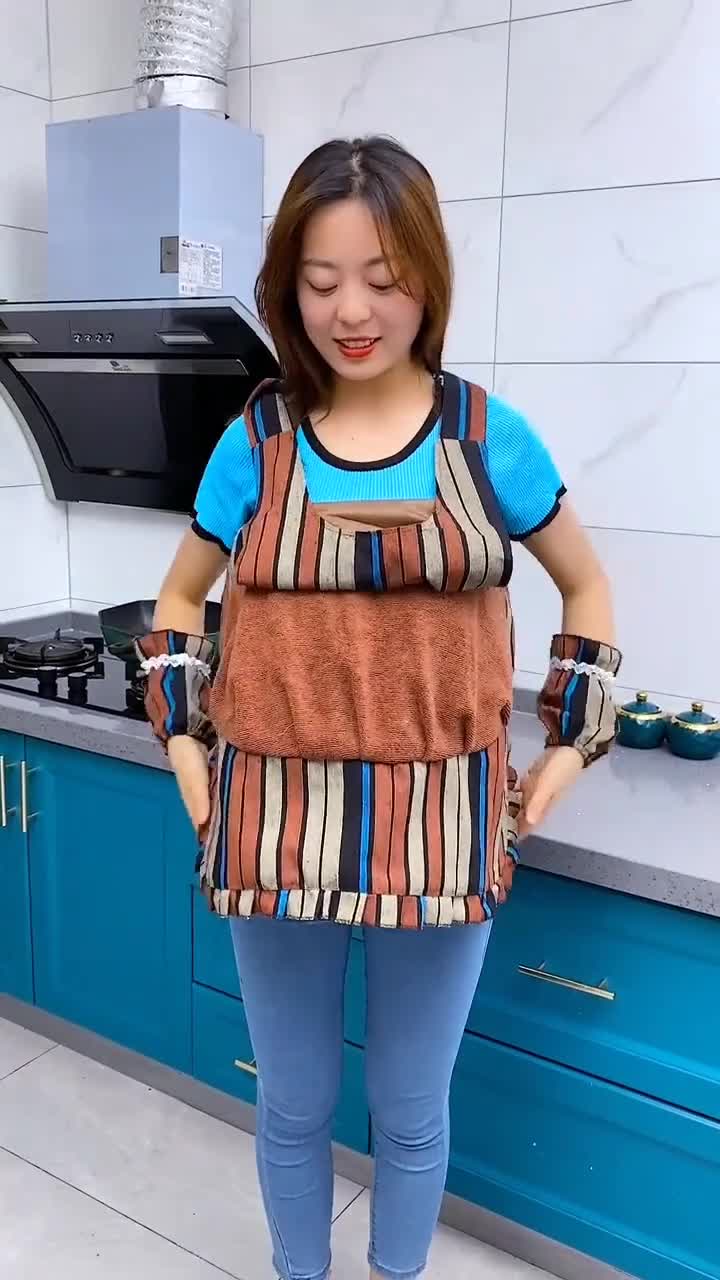 厨房炒菜围裙推荐,明星网红同款围裙做饭围裙罩衣,妈妈必备款围裙.